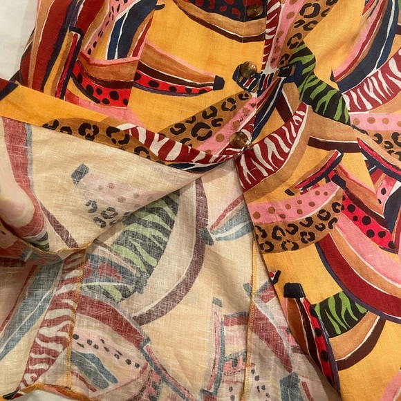 Farm Rio multi banana linen midi dress - Picture 10 of 11